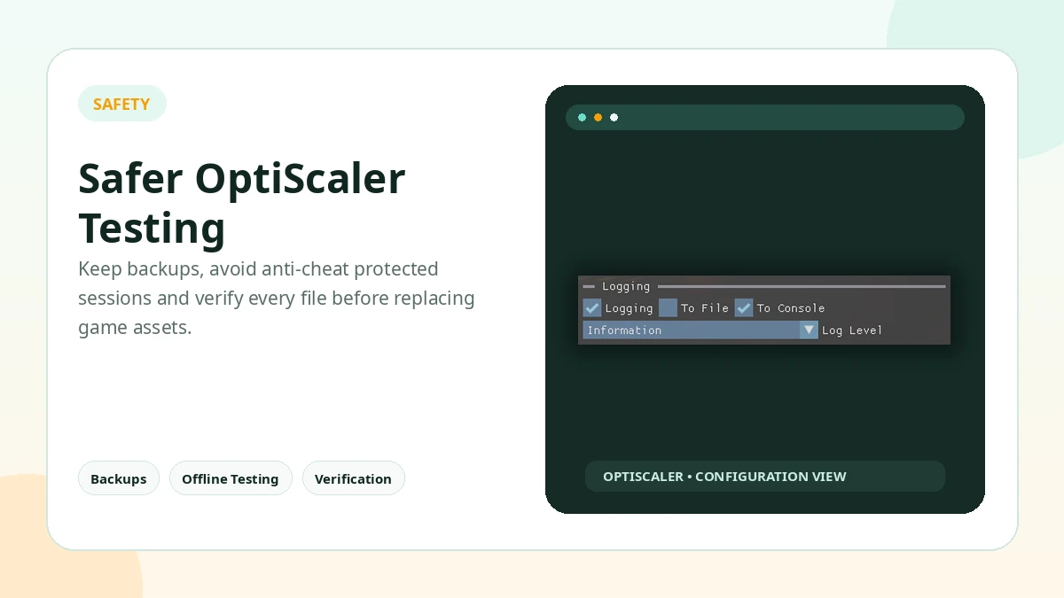 OptiScaler safety shield illustration